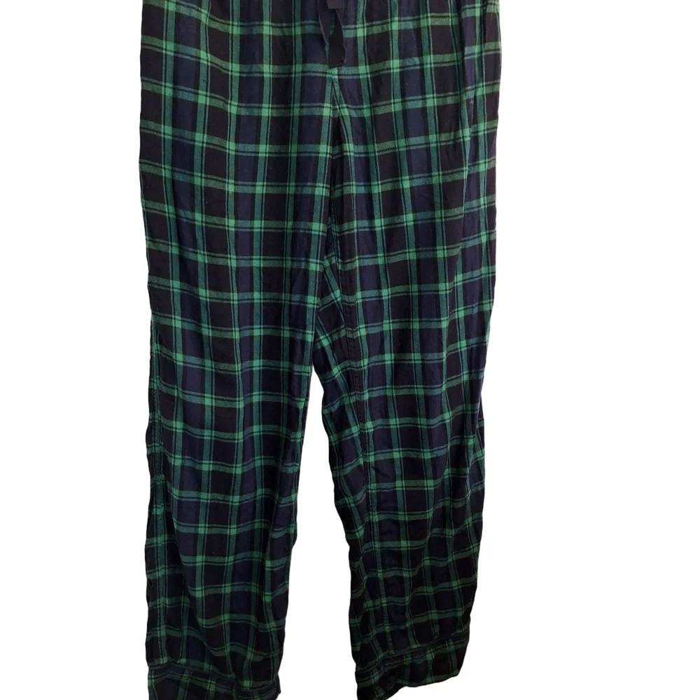 J. Crew Men's Black and Green Plaid Joggers - Picture 1 of 4